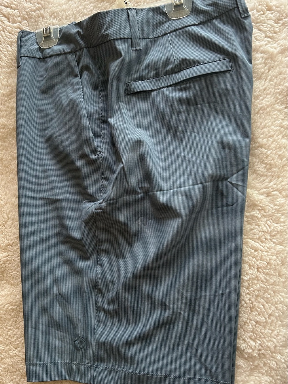 Hang Ten Men’s Light Blue Micro-Check Athletic Shorts size 36 NWT